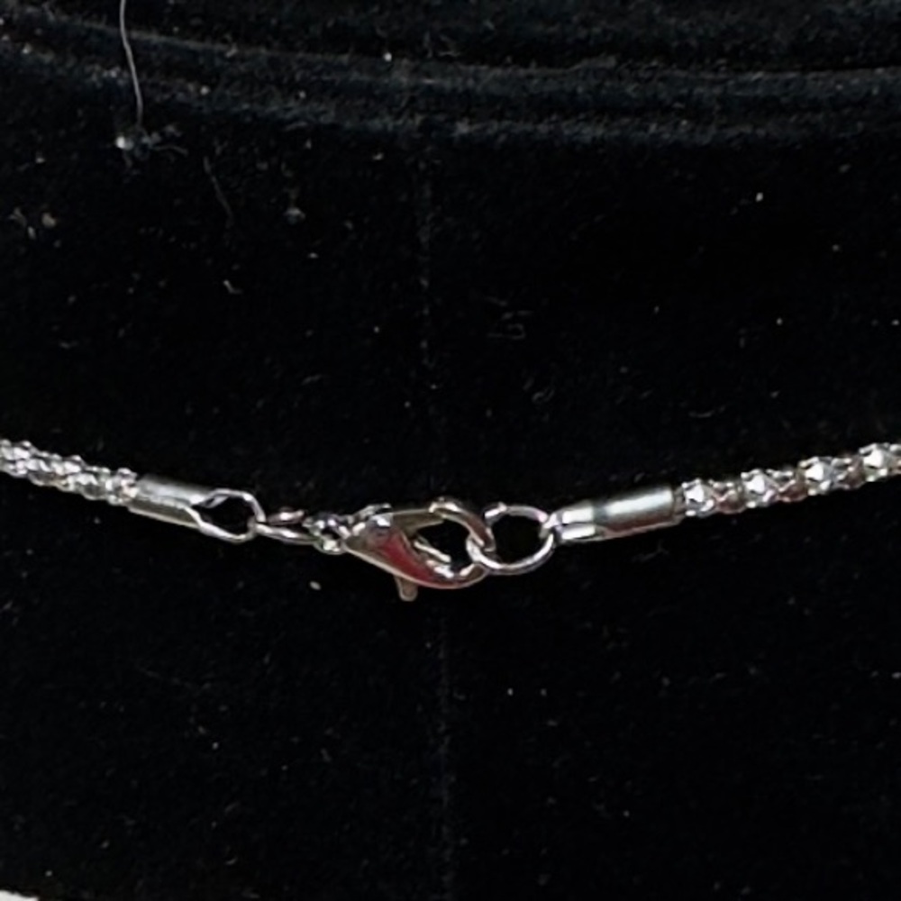 UNBRANDED SILVER Rabbits Under The CRESCENT Moon STATEMENT Necklace Pendant - Picture 3 of 11